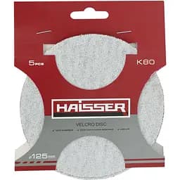 Круг шлифовальный Haisser самоклеящийся 125 мм, k 80, 5 шт. (19117)