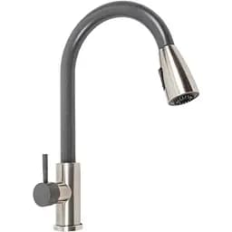 Смеситель кухонный Platinum KT 8203 (8614) однорычажный с выдвижным сливом морион комби (SP000041285)