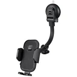 Тримач телефону автомобільний Brevia FlexArm MultyHold із присоскою, гнучкий 264мм, для 4.7-6.8', ширина до 90мм, чорний(48880)