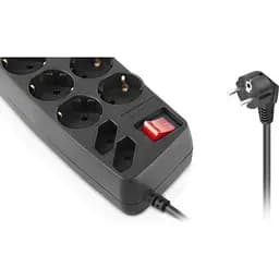 Мережевий фільтр живлення REAL-EL REAL-EL RS-10 Protect, 5m, black (EL122300040) - мініатюра 3