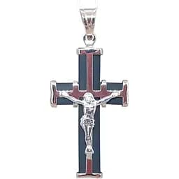 Золотой крестик Tango с каучуком. Распятие Христа. 940011