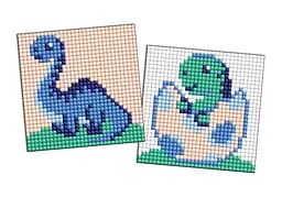 Набір з алмазною мозаїкою на самоклеючій основі для дітей Юрський період Динозавр 2, 2 шт. 9x9 см, AMS1132