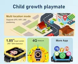 Смарт-годинник дитячі з відеодзвінком Wonlex KT32 Original WI-FI GPS SIM-карта Blue (18344) - мініатюра 5
