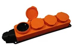 Колодка каучук влагозащита с/с 4-я с крышкой IP44 WATERPROOF16A ARCTIC LUMANO