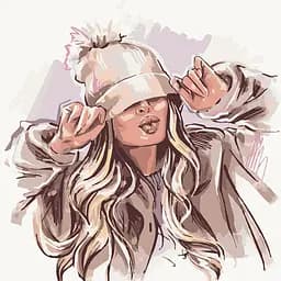 Картина по номерам Winter girl 40х40 см 10230-AC