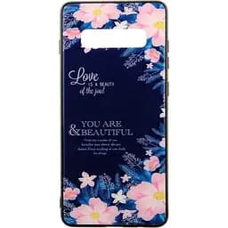 Чохол-накладка Toto Glass Fashionable Case Samsung Galaxy S10+ Flower on Blue