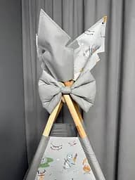 Вігвам Звірята на сірому 7 з матрасиком БОНБОН та кошиком для іграшок Повний комплект 0824 - мініатюра 8