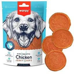 Wanpy Chicken Jerky Chips ванпи чипсы куриные вяленые лакомство для собак 0.1кг