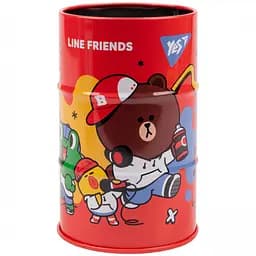 Стакан-підставка бочка Yes Line friends метал 6.5х10.8 см червоний (470504)