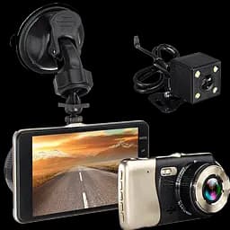 Автомобільний відеореєстратор DVR T652 4" Full HD з виносною камерою заднього виду - мініатюра 2