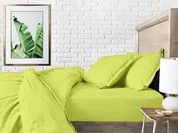 Комплект постільної білизни Cosas Lime Полуторний лайм (Ranfors70_Lime_El-Lime_160) - мініатюра 2