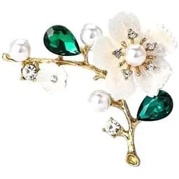 Брошь Цветок сливы зеленый