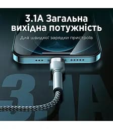 Кабель Remax Jany Series 3в1 USB to Type-C/Lightning/Micro-USB Silver (RC-124TH) - мініатюра 5