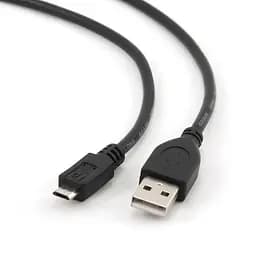 Кабель USB 2.0 AM – microUSB (5P), 10 см, черный, Cablexpert (CCP-MUSB2-AMBM-0.1M)