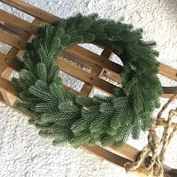 Вінок хвойний різдвяний Hvoya Traditional литий зелений 40 см - мініатюра 7