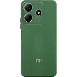 Чехол Lakshmi Silicone Cover Full Camera (AA) with logo для Xiaomi Redmi Note 14 5G Зеленый / Dark green