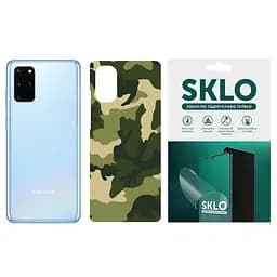 Защитная гидрогелевая пленка SKLO Back (тыл) Camo Samsung Galaxy M13 4G Зеленый / Army Green
