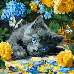 Картина по номерам "Кошка голубоглазая" ©art_selena_ua Идейка KHO6795, 40х40 см