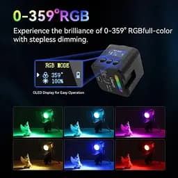 Видеосвет Ulanzi Vijim L3 RGB COB Fill Light UV-L052GBB1 L3 RGB - мініатюра 6
