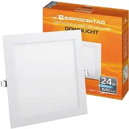 Світильник точковий врізний Євросвітло 24Вт квадрат LED-S-300-24 6400К (39191)