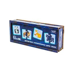 Дерев'яна головоломка "Дикі тварини" PuzzleOK Puz-44657, 40 елементів