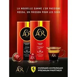 Набор кофе в капсулах L'OR Passione Rossa Espresso Maranello 100 капсул (10 п. х 10 шт.) - мініатюра 3