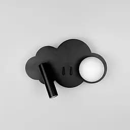 Ліве бра Line F Хмаринка у чорному корпусі 24х17 см Арт. WJ031/2 BK Left 