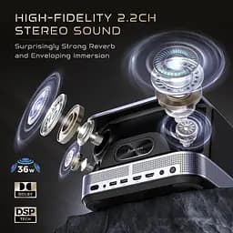 Проектор Aurzen Boom 3 Full HD 500 ANSI Lm 16:9/4:3 HDMI Android With Web OS Wifi 5 чорний (F503 FCC) - мініатюра 5