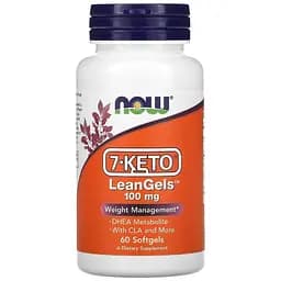7-Кето Now Foods 7-Keto LeanGels 100 мг 60 желатиновых капсул
