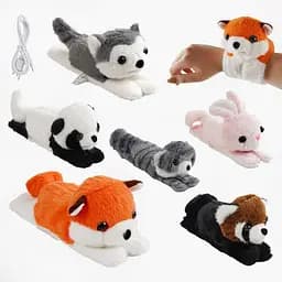 М'яка іграшка-браслет M 17710 "Звірятко", рухає хвостом, USB-кабель, у пакеті (6900077177107) Микс