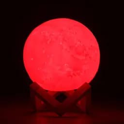 Нічник UFT RGB Moon light 3D Луна на підставці 11 см 5 режимів світла - мініатюра 4