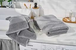 Рушник махровий Ardesto SuperSoft 70х140 см 100% бавовна сірий (ART2270SLP)  - мініатюра 7
