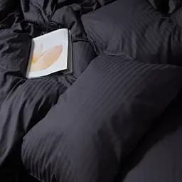 Комплект постільної білизни Moon&Star Satin Stripe Dark Serenity Сімейний 143х210х2 наволочки 2х70х70 - мініатюра 2