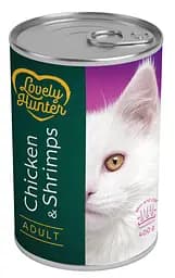 Вологий корм для дорослих кішок з куркою та креветкою Lovely Hunter Adult Chicken and Shrimps 400 г