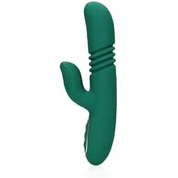 Вибратор-кролик Loveline Thrusting 20.5 см (зеленый)