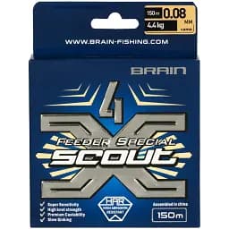 Шнур Brain Scout 4X 150 м (ca мo) 0.080 мм 4.4 кг - мініатюра 2