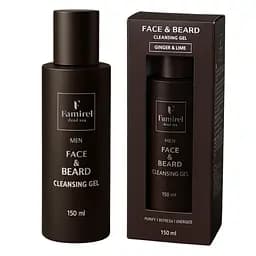 Очищувальний гель для обличчя та бороди Famirel Men Імбир і Лайм, 150 мл