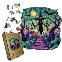 Пазл дерев'яний Моторошна Ніч, А5, Дерев'яна коробка 35 елементів