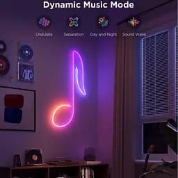 Стрічка світлодіодна розумна Govee H61D3 Neon Rope Light 2, 3м, RGBIC, WI-FI/Bluetooth, білий - мініатюра 8