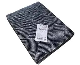 Плед бавовняний Vladi Валенсія Паркет 100х140 біло-темно-сірий