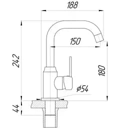 Змішувач для раковини DOMINO ELLIPSE DCC-101L - мініатюра 4