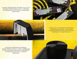 Клавіатура ігрова механічна HATOR HTK-4100-UA Wireless Skyfall 100 PRO Black-White Aurum Vanila Silent switches - мініатюра 10