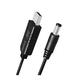 Кабель живлення USB to DC 5.5x2.5mm 12V 1.0m black ColorWay (CW-CBUD067-BK) - мініатюра 4