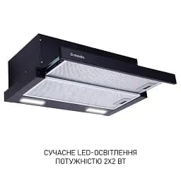 Витяжка телескопічна Minola HTL 6615 BL 1000 LED - мініатюра 3