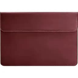Кожаный чехол-конверт BlankNote Crazy Horse на магнитах для MacBook 14 Бордовый
