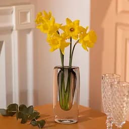 Ваза для квітів скляна в стилі Мінімалізм 18.5 см, сірий Flower Season HP-10-17 - мініатюра 5