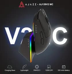 Мишка ігрова бездротова AJAZZ AJ139 V2 MC black  - мініатюра 3