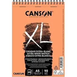 Альбом для эскизов на спирали Canson XL Extra Whitе 90г/м2 белый цвет