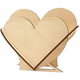 Подарочный пакет Rosa Talent Сердце фанера 18х14.5х8.5 см