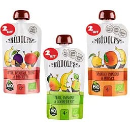 Набор фруктовых пюре Rudolfs Fruit Box, 660 г (6 шт. по 110 г)